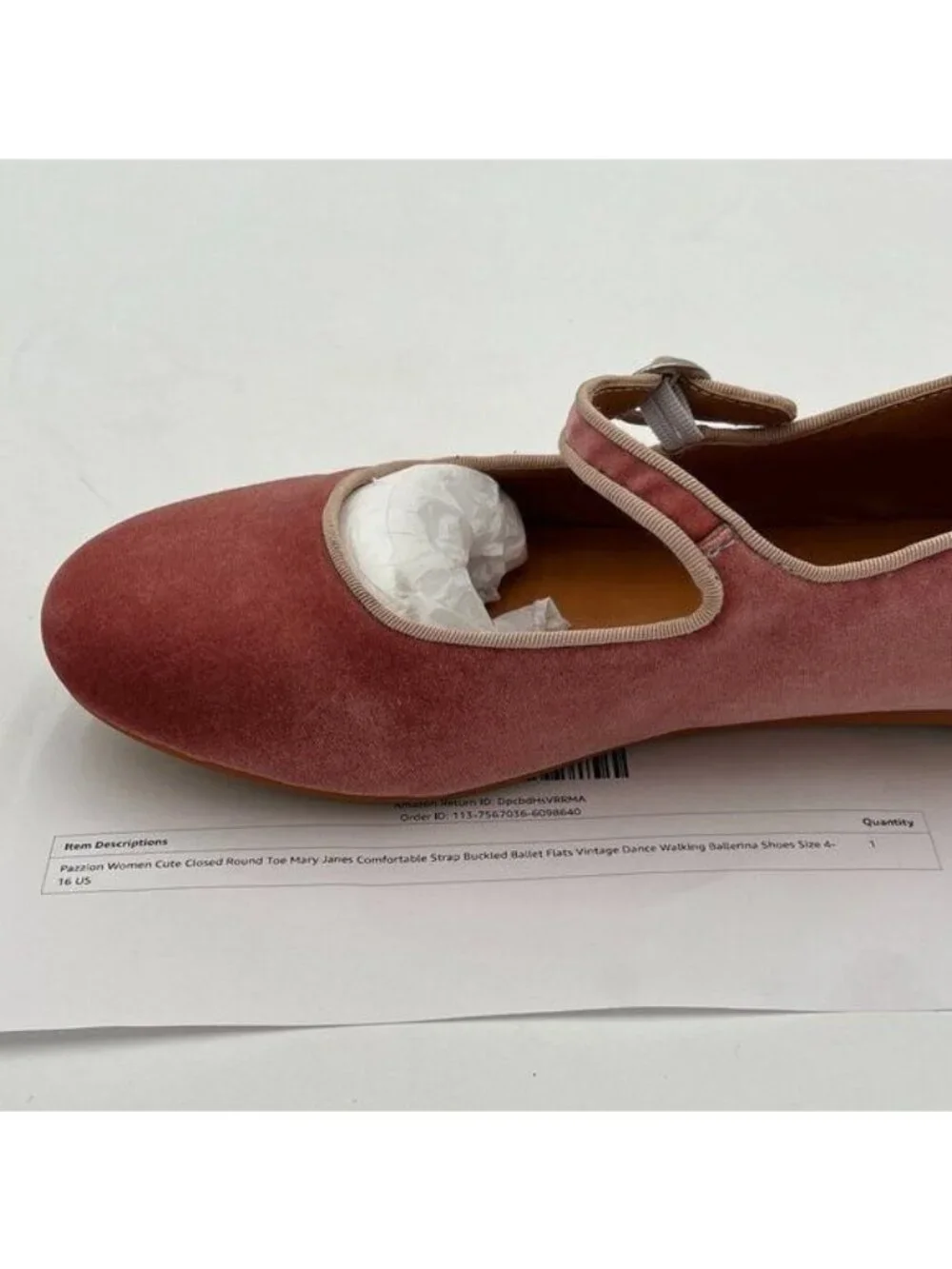 Pazzion Pink Cute Closed Toe Mary Jane Flats Strappy Slip On Pumps Walking Shoes
